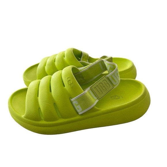 UGG Sport Yeah Sandals Lime Women Size 8.5 - Picture 5 of 7